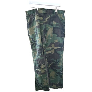 Y2K Gung Ho Grunge Green Camo Woodland Combat Army Trouser Cargo Pants Mens 36